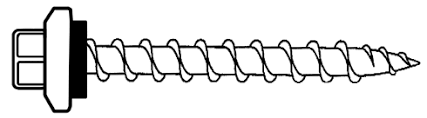 ITW Buildex 9-15 x 1" TruGrip Metal to Wood Fasteners With 1/2" Bonded  Washer