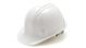 WHITE HARD HAT 6PT SNAP